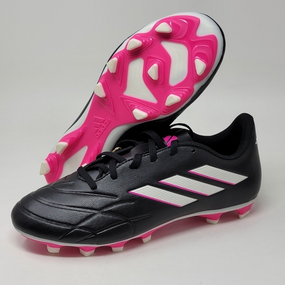 Adidas Copa Pure.4 FxG Soccer Cleats Black Pink GY9081 Mens Sz 5 Women's 6 New - Picture 1 of 11